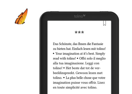tolino shine 2 HD mit hochauflösendem Display