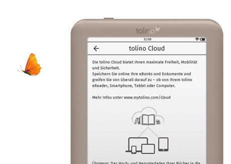 tolino page mit Cloud.