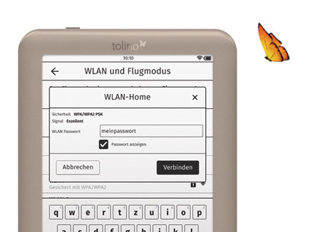 Der tolino page mit Wlan.