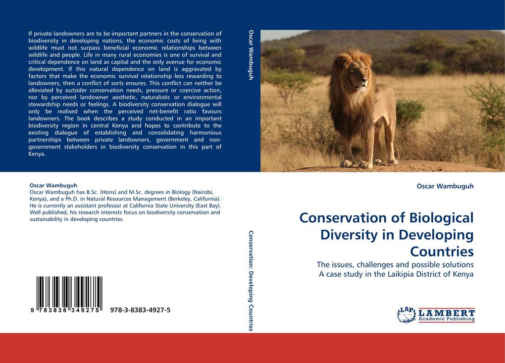 Conservation of Biological Diversity in Developing Countries als Buch von Oscar Wambuguh - Oscar Wambuguh