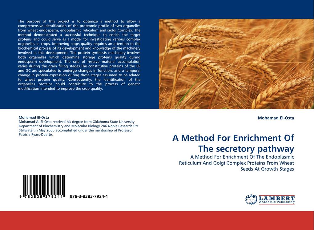 A Method For Enrichment Of The secretory pathway als Buch von Mohamad El-Osta - Mohamad El-Osta