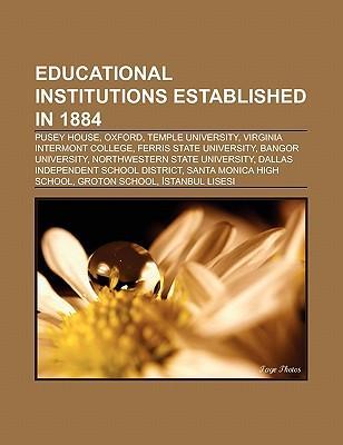 Educational institutions established in 1884 als Taschenbuch von - 1156452155