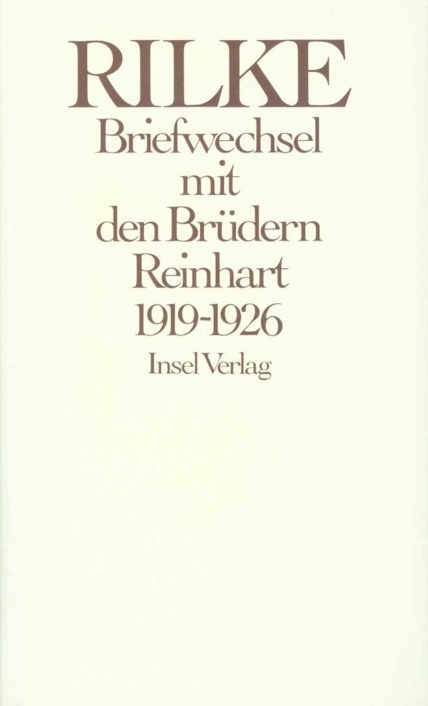 Briefwechsel mit den Brüdern Reinhart 1919 ? 1926