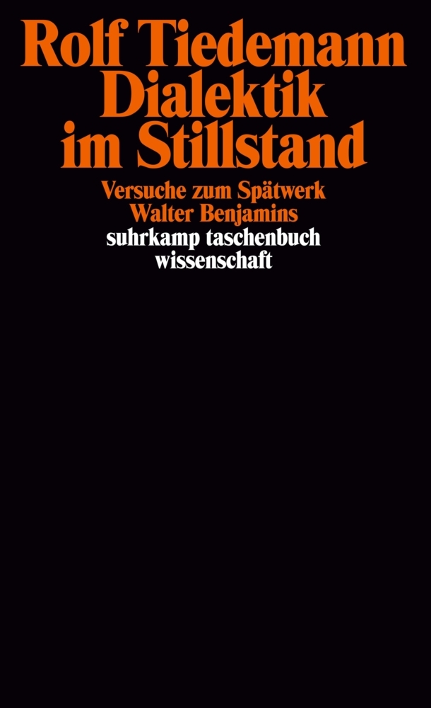 Dialektik im Stillstand: Versuche zum Spätwerk Walter Benjamins (suhrkamp taschenbuch wissenschaft)