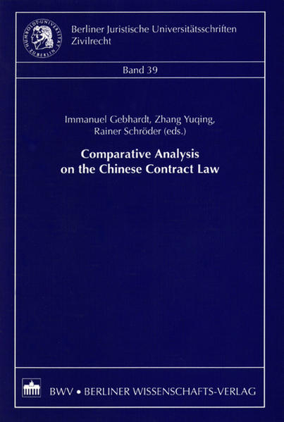 Comparative Analysis on the Chinese Contract Law als Taschenbuch von - 3830503660