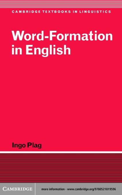 Word-Formation in English als eBook Download von Ingo Plag - Ingo Plag