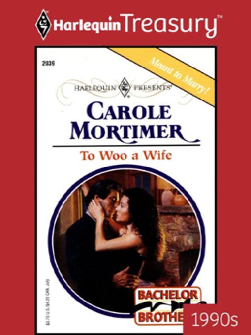 To Woo a Wife als eBook Download von Carole Mortimer - Carole Mortimer