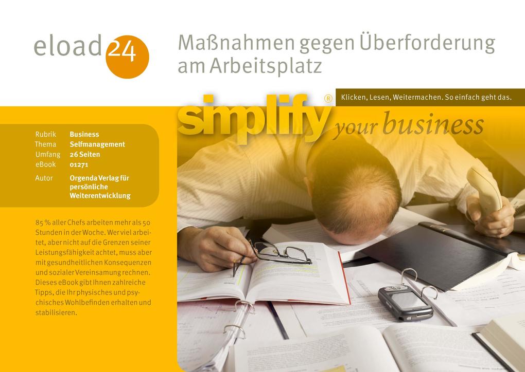 Maßnahmen gegen Überforderung am Arbeitsplatz als eBook Download von VNR - Orgenda - simplify your business - VNR - Orgenda - simplify your business