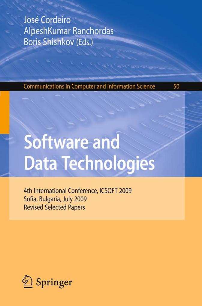Software and Data Technologies als eBook Download von