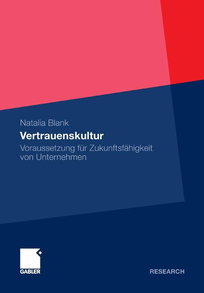 Vertrauenskultur als eBook Download von Natalia Blank - Natalia Blank