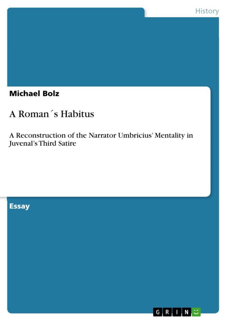 A Roman´s Habitus als eBook Download von Michael Bolz - Michael Bolz