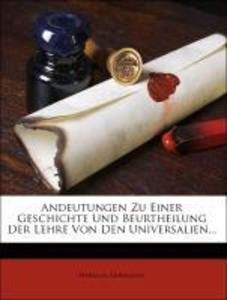Andeutungen Zu Einer Geschichte Und Beurtheilung Der Lehre Von Den Universalien... als Taschenbuch von Herman Doergens - 1246770377
