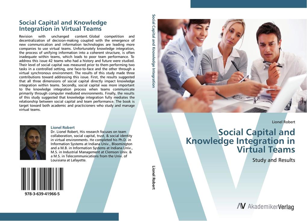 Social Capital and Knowledge Integration in Virtual Teams als Buch von Lionel Robert