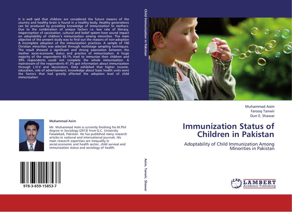 Immunization Status of Children in Pakistan: Adoptability of Child Immunization Among Minorities in Pakistan