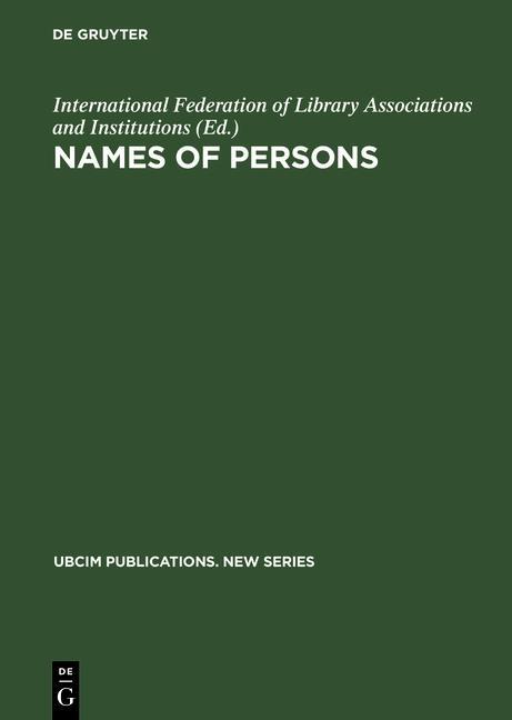 Names of Persons als eBook Download von