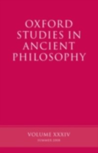 Oxford Studies in Ancient Philosophy Volume XXXIV als eBook Download von SEDLEY DAVID - SEDLEY DAVID