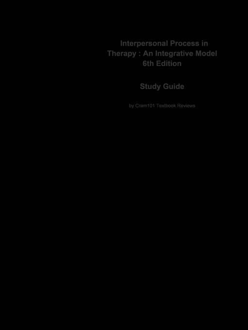 Interpersonal Process in Therapy , An Integrative Model als eBook Download von CTI Reviews - CTI Reviews
