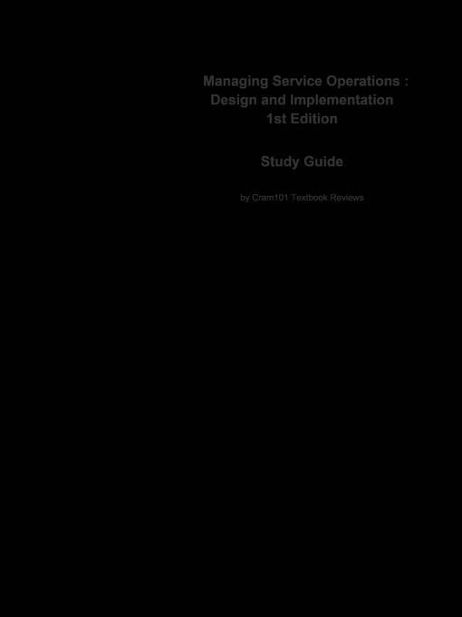 Managing Service Operations , Design and Implementation als eBook Download von CTI Reviews - CTI Reviews