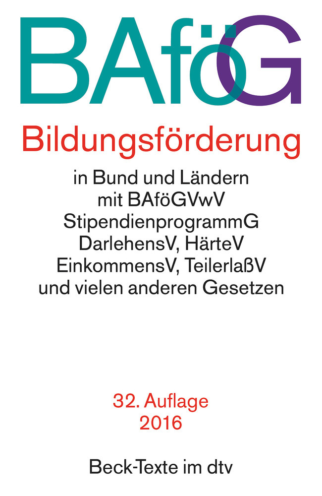 BAföG Bildungsförderung als Taschenbuch von - 3406658059