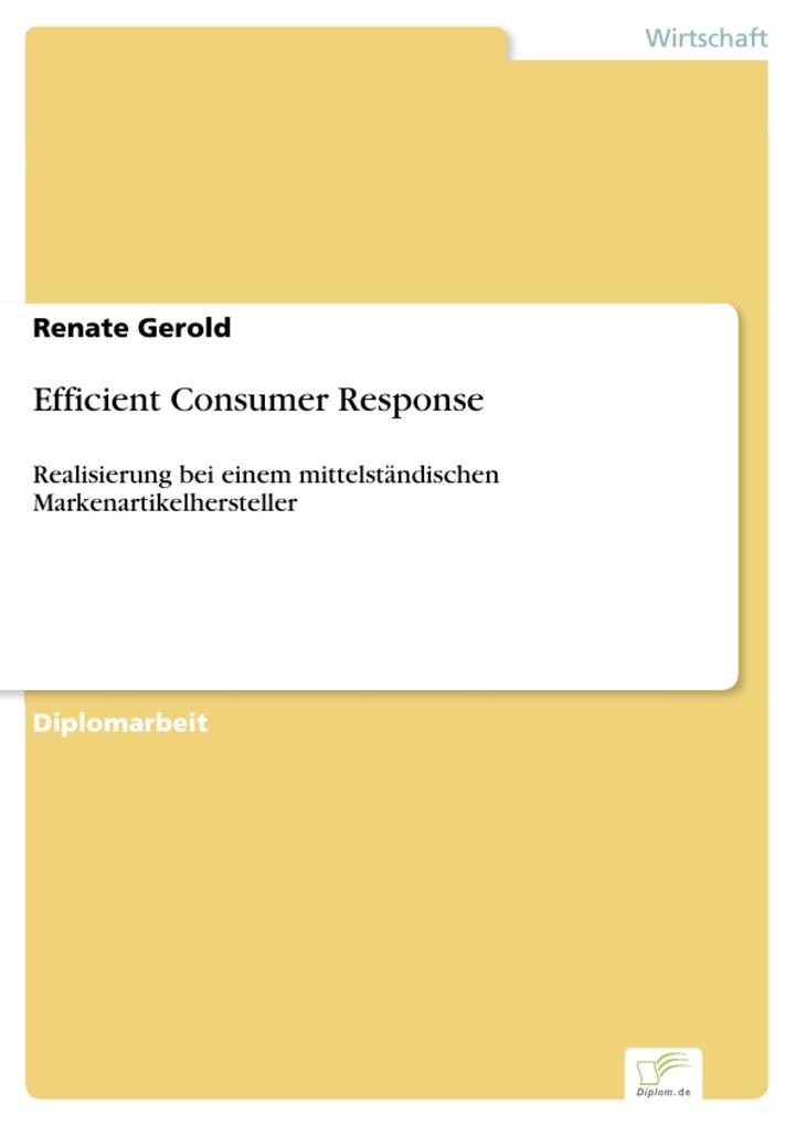 Efficient Consumer Response als eBook Download von Renate Gerold - Renate Gerold