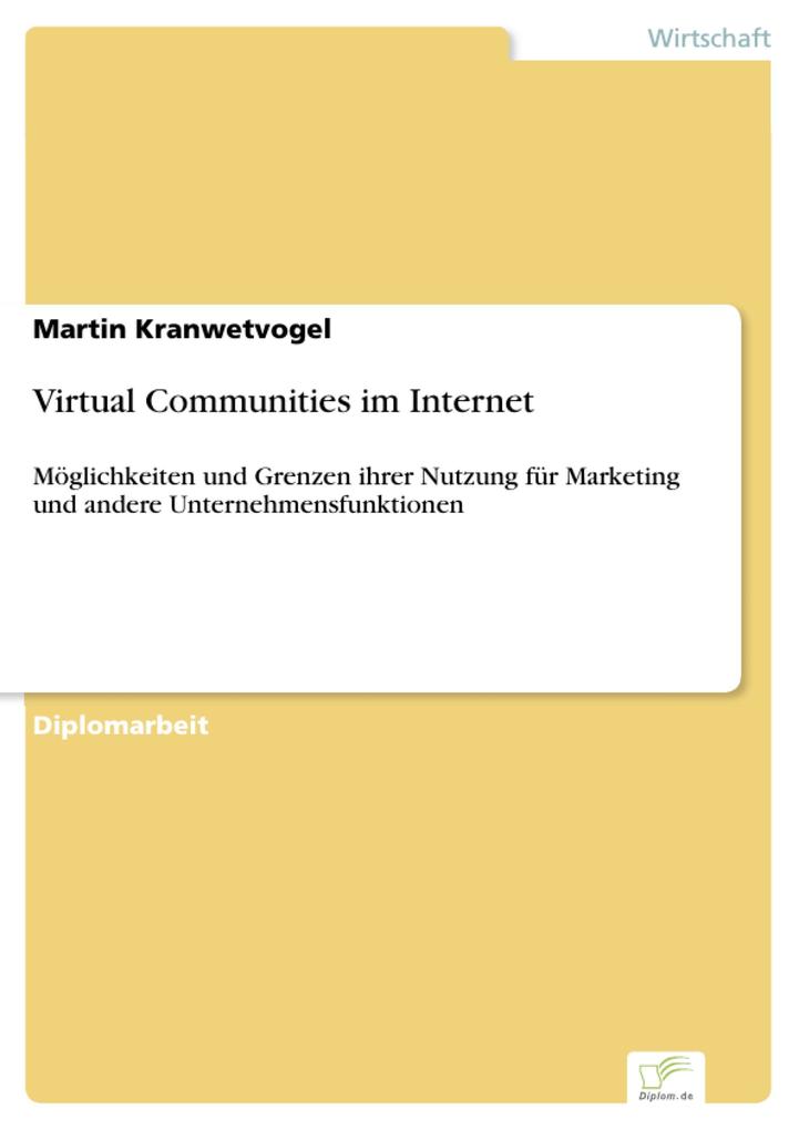 Virtual Communities im Internet als eBook Download von Martin Kranwetvogel - Martin Kranwetvogel