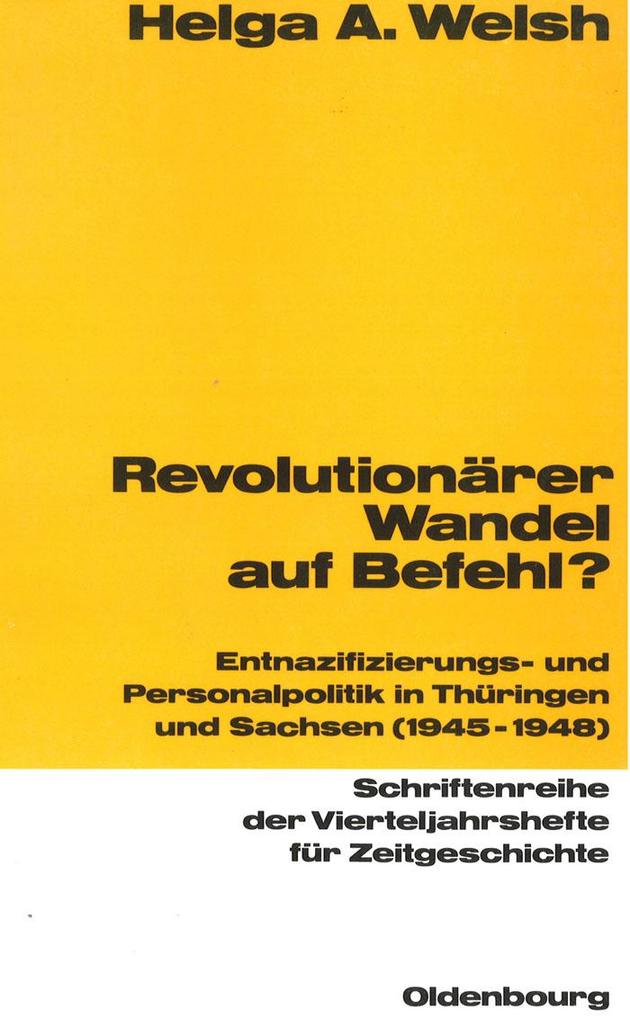 Revolutionärer Wandel auf Befehl? als eBook Download von Helga Welsh - Helga Welsh