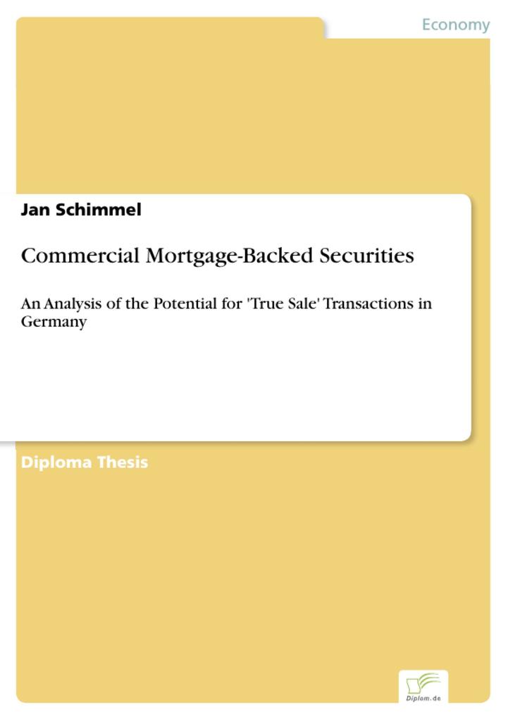 Commercial Mortgage-Backed Securities als eBook Download von Jan Schimmel - Jan Schimmel