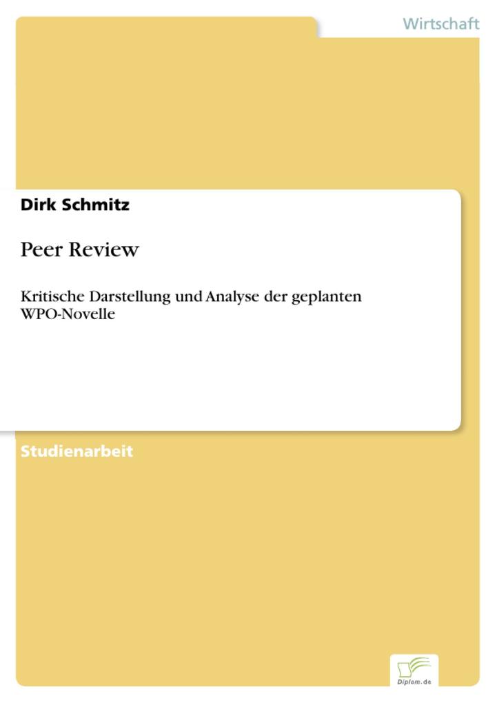 Peer Review als eBook Download von Dirk Schmitz - Dirk Schmitz