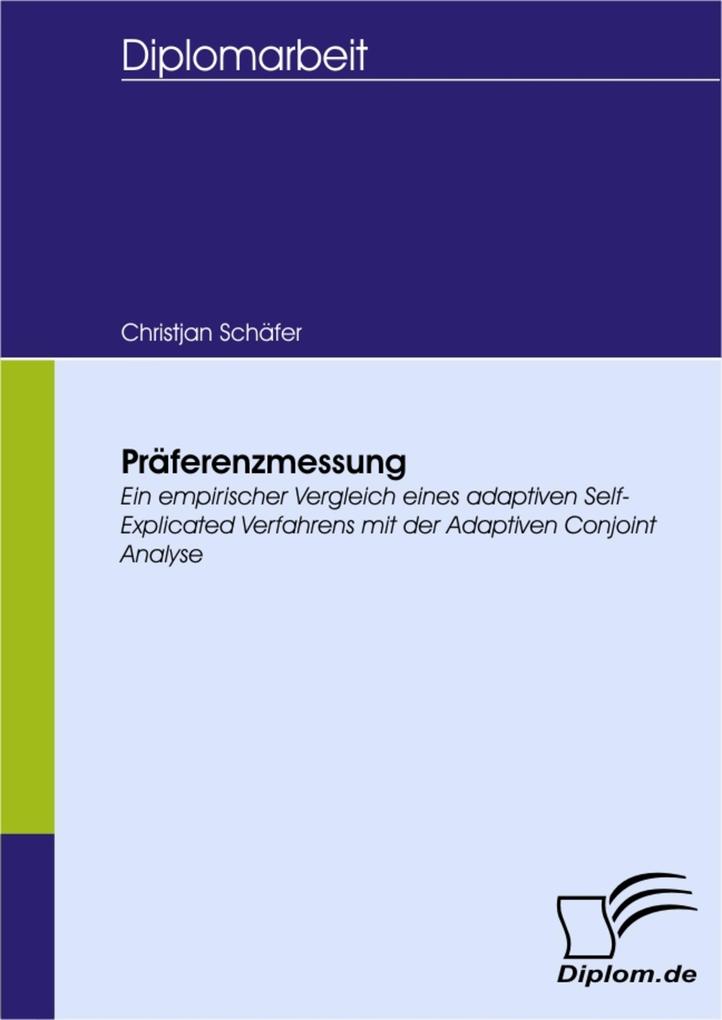 Präferenzmessung als eBook Download von Christjan Schäfer - Christjan Schäfer
