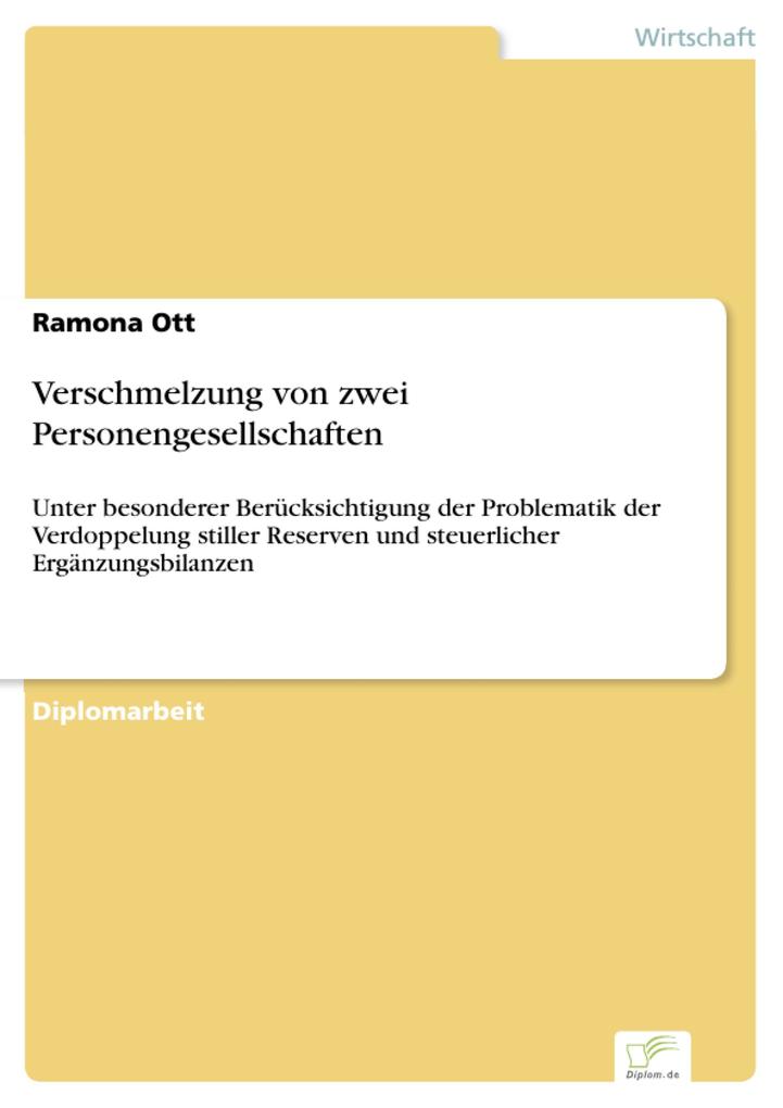 Verschmelzung von zwei Personengesellschaften als eBook Download von Ramona Ott - Ramona Ott