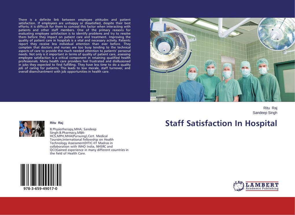 Staff Satisfaction In Hospital als Buch von Ritu Raj, Sandeep Singh - Ritu Raj, Sandeep Singh