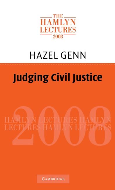 Judging Civil Justice als eBook Download von Hazel Genn - Hazel Genn