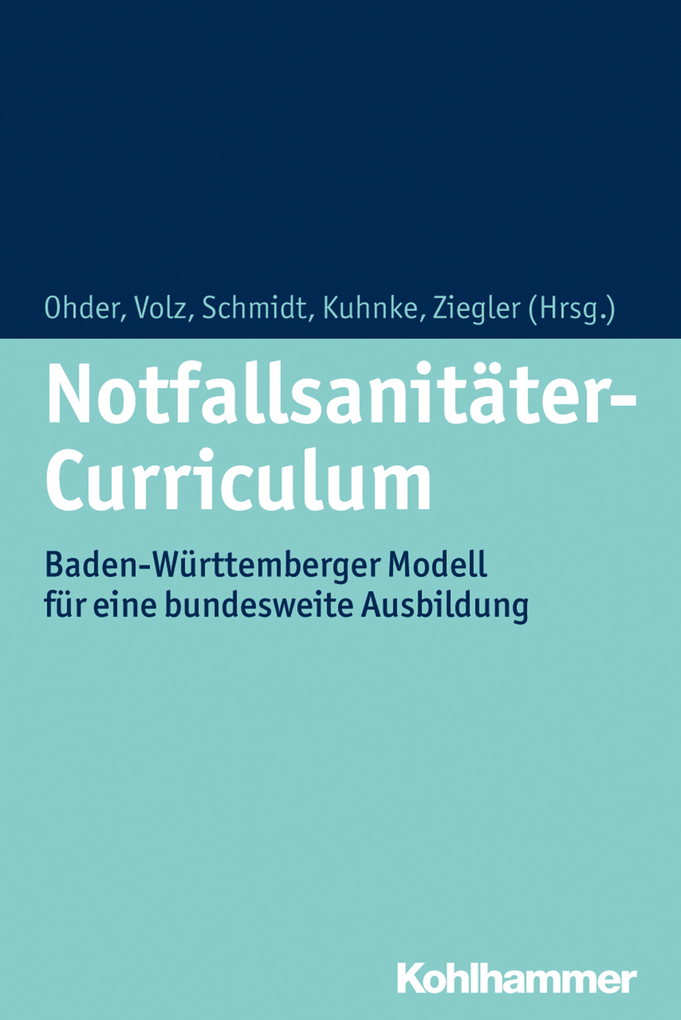 Notfallsanitäter-Curriculum als eBook Download von