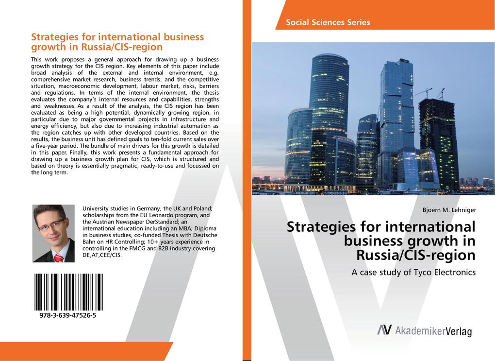 Strategies for international business growth in Russia/CIS-region als Buch von Bjoern M. Lehniger - Bjoern M. Lehniger