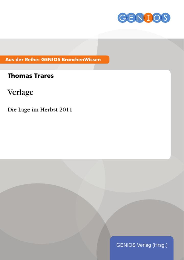 Verlage als eBook Download von Thomas Trares - Thomas Trares