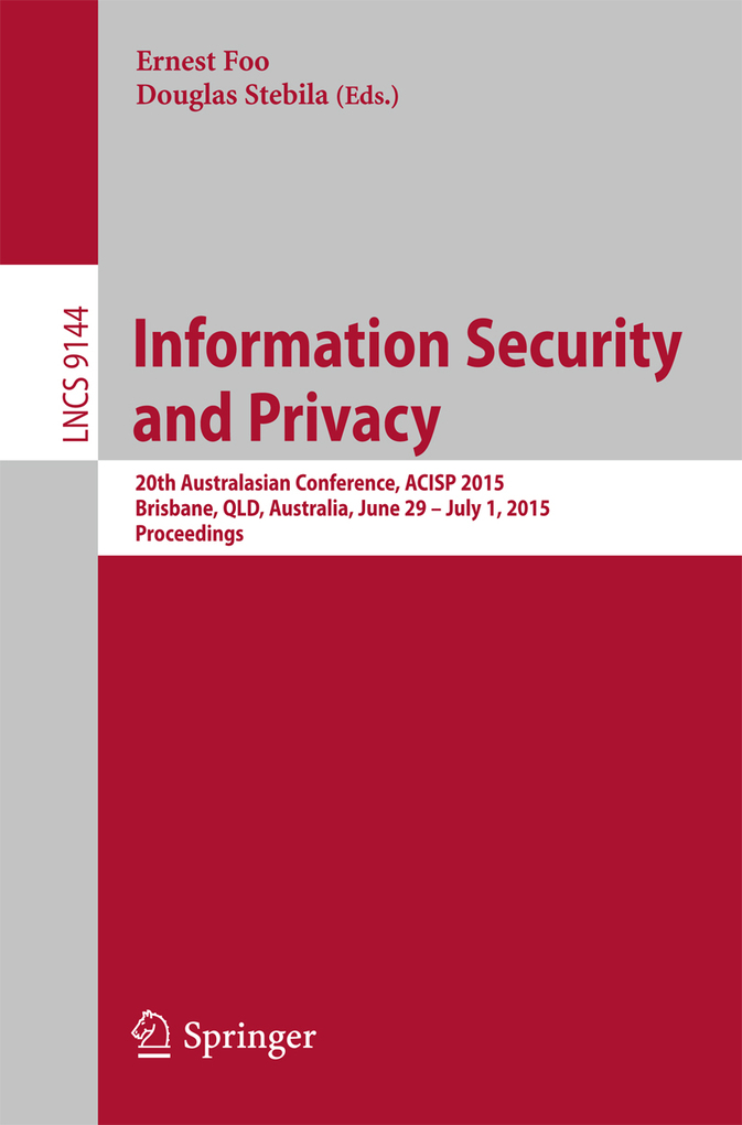Information Security and Privacy als eBook Download von