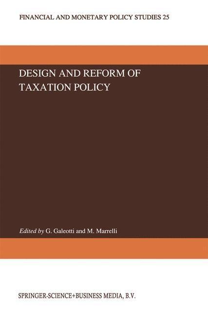 Design and Reform of Taxation Policy als eBook Download von