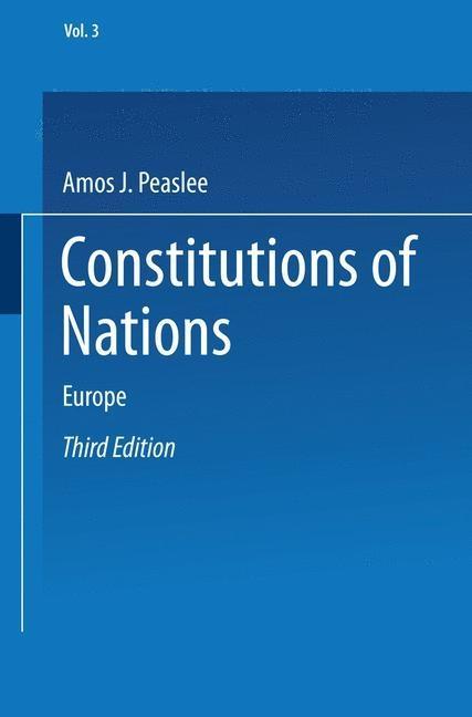 Constitutions of Nations als eBook Download von Amos J. Peaslee - Amos J. Peaslee