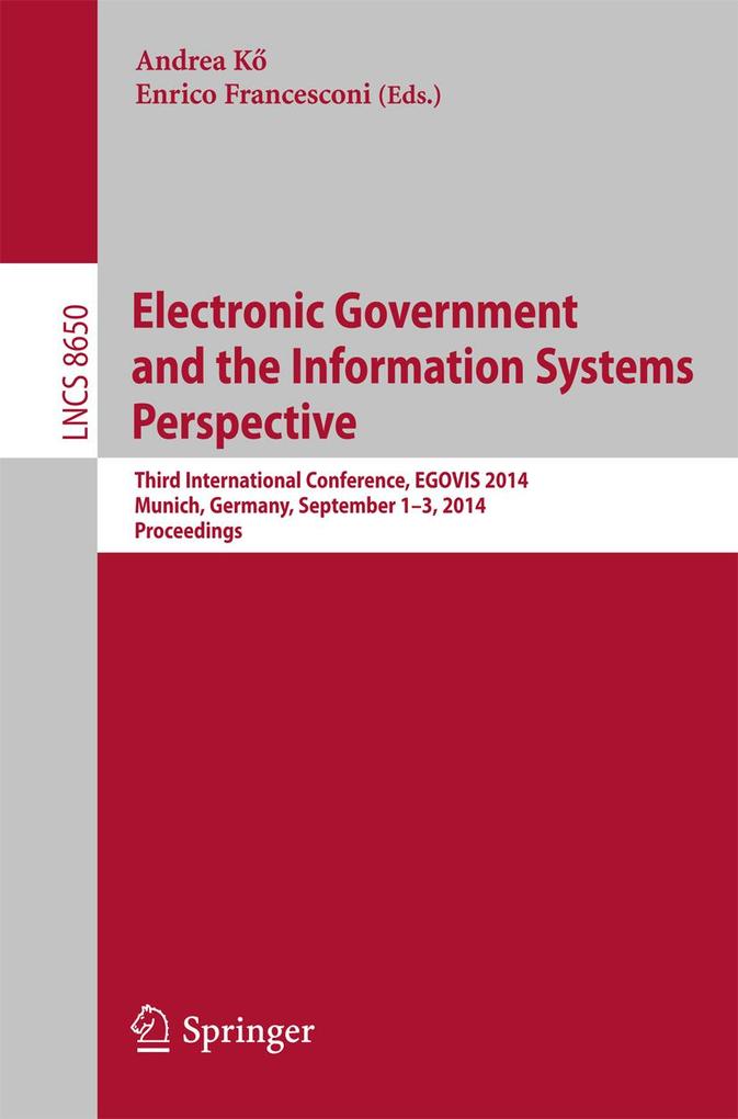 Electronic Government and the Information Systems Perspective als eBook Download von