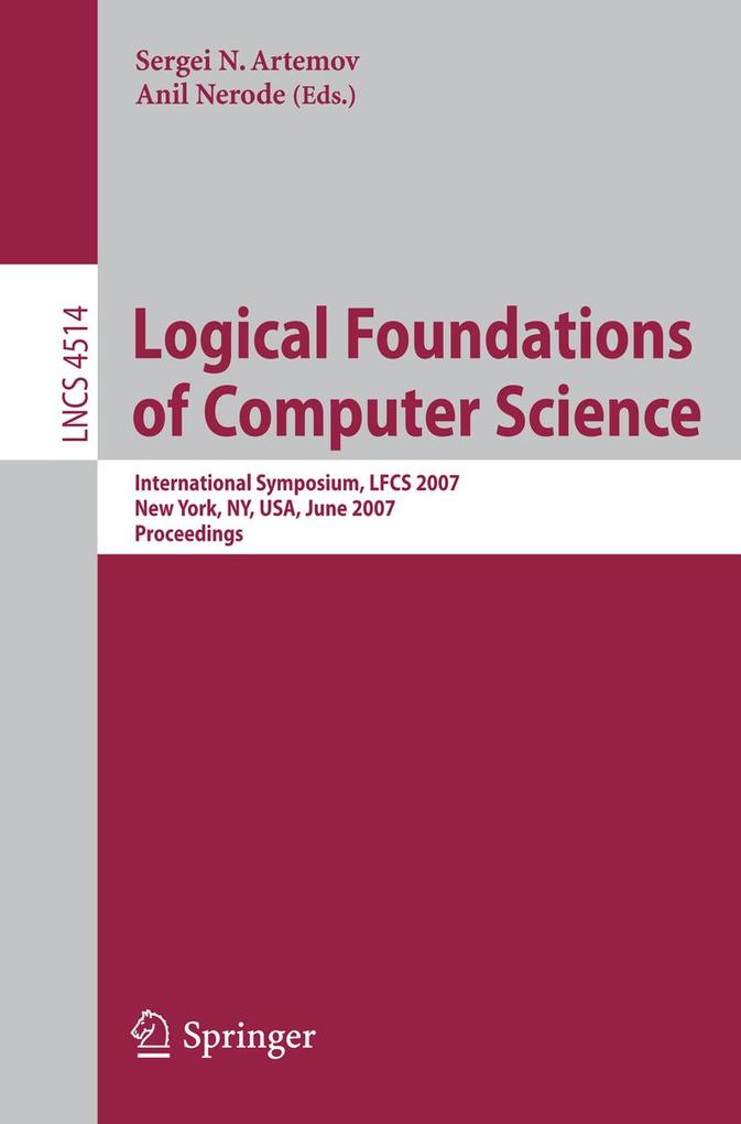 Logical Foundations of Computer Science als eBook Download von