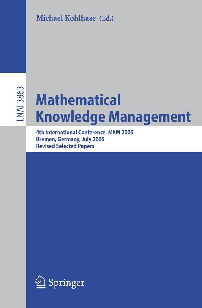 Mathematical Knowledge Management als eBook Download von