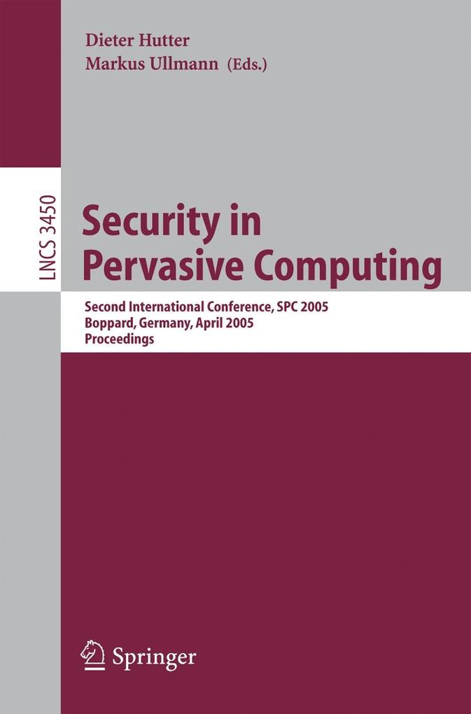 Security in Pervasive Computing als eBook Download von