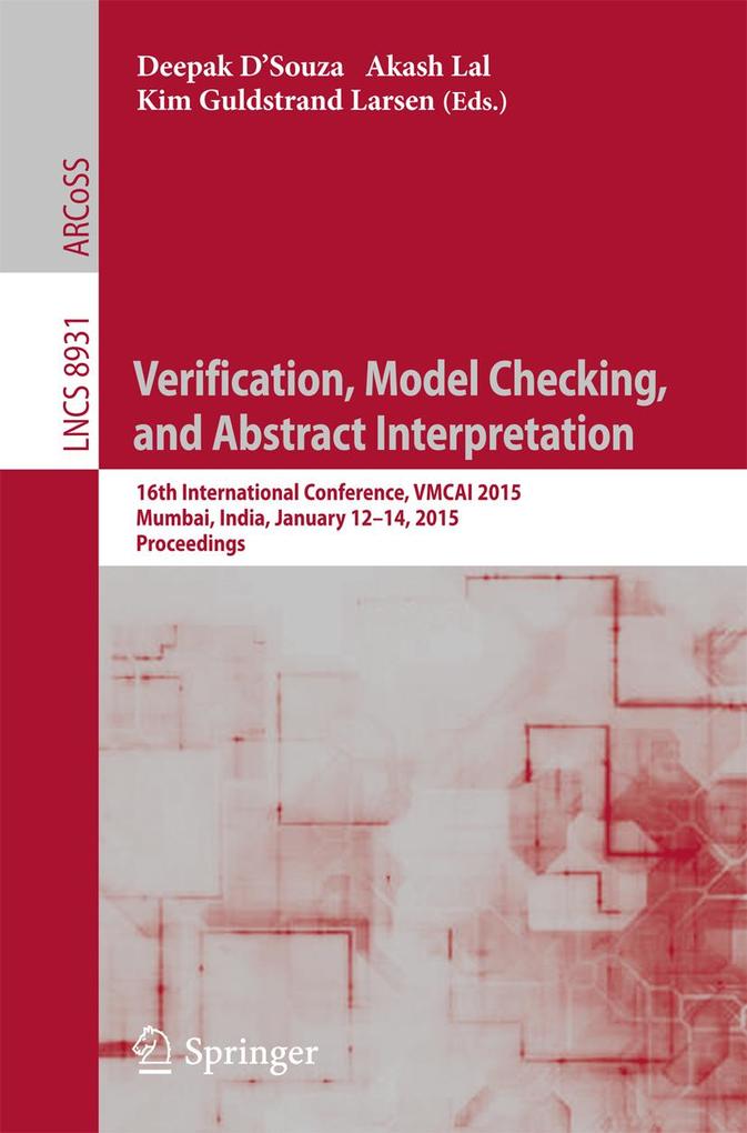 Verification, Model Checking, and Abstract Interpretation als eBook Download von