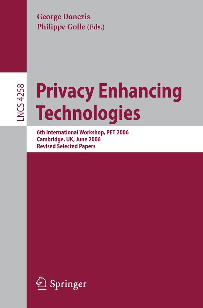 Privacy Enhancing Technologies als eBook Download von