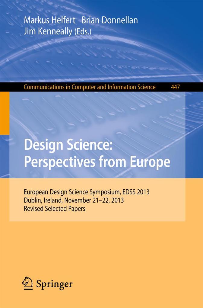Design Science: Perspectives from Europe als eBook Download von