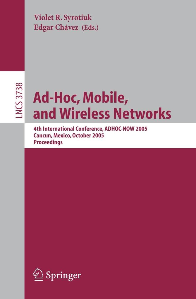 Ad-Hoc, Mobile, and Wireless Networks als eBook Download von