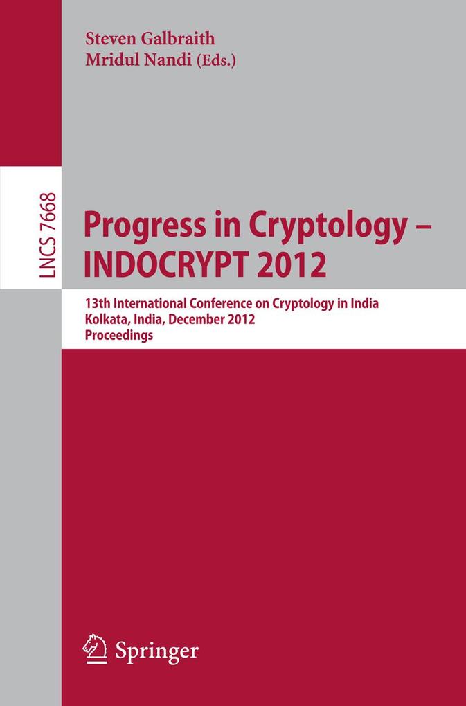 Progress in Cryptology - INDOCRYPT 2012