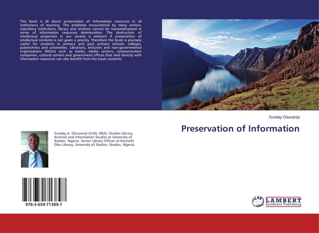 Preservation of Information als Buch von Sunday Oluwaniyi - Sunday Oluwaniyi