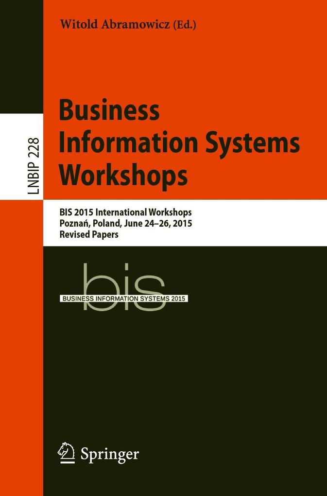 Business Information Systems Workshops als eBook Download von