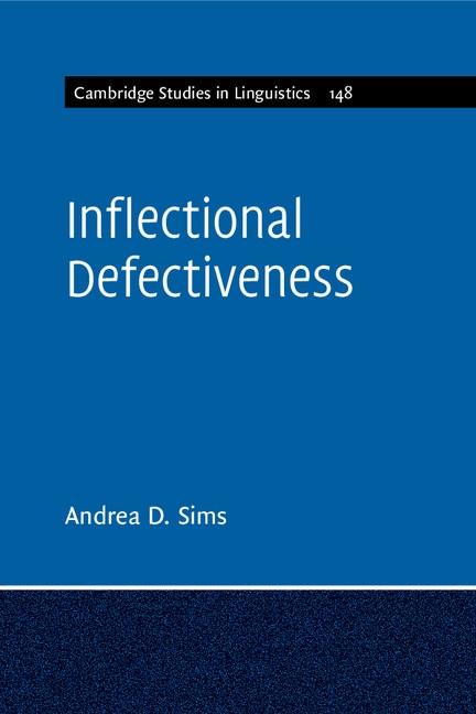 Inflectional Defectiveness als eBook Download von Andrea Sims - Andrea Sims